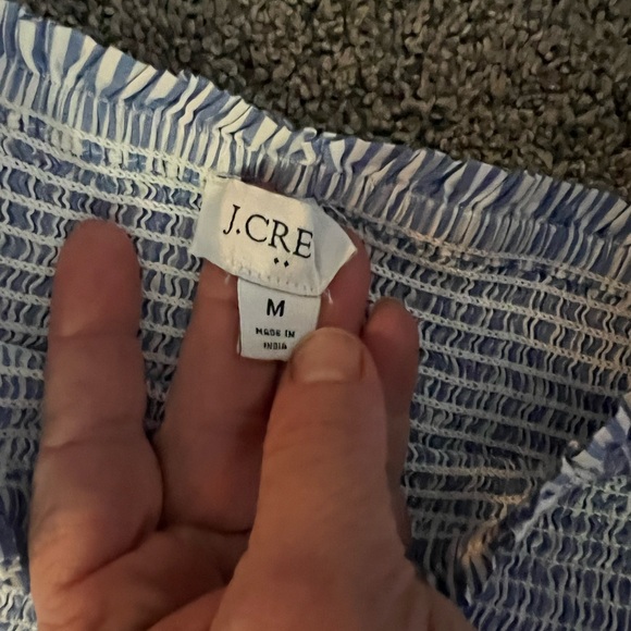 J Crew Blue Striped Spring Dress - Picture 2 of 4